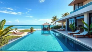 pool house at luxury health retreat