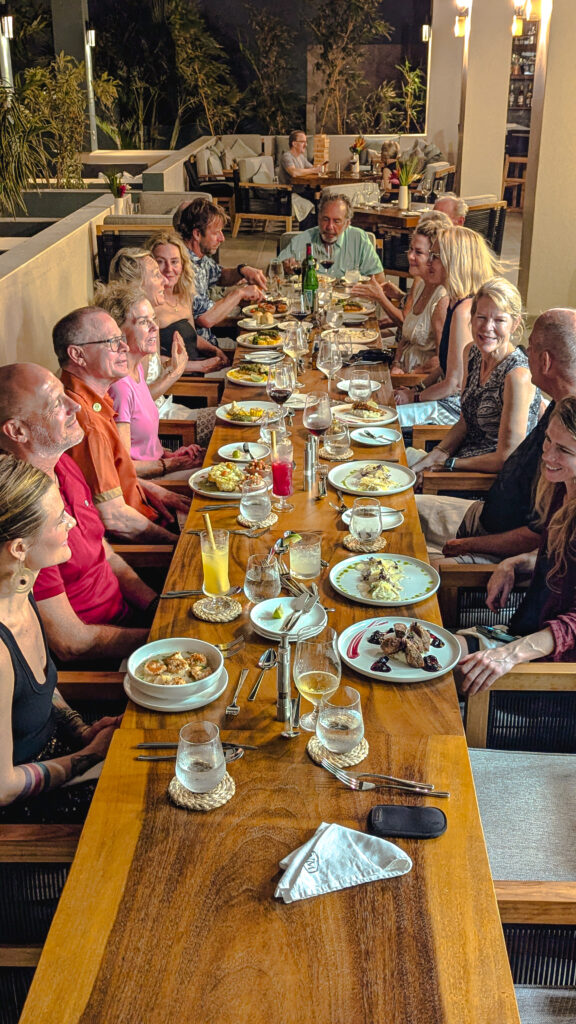 dinner at health care worker retreat