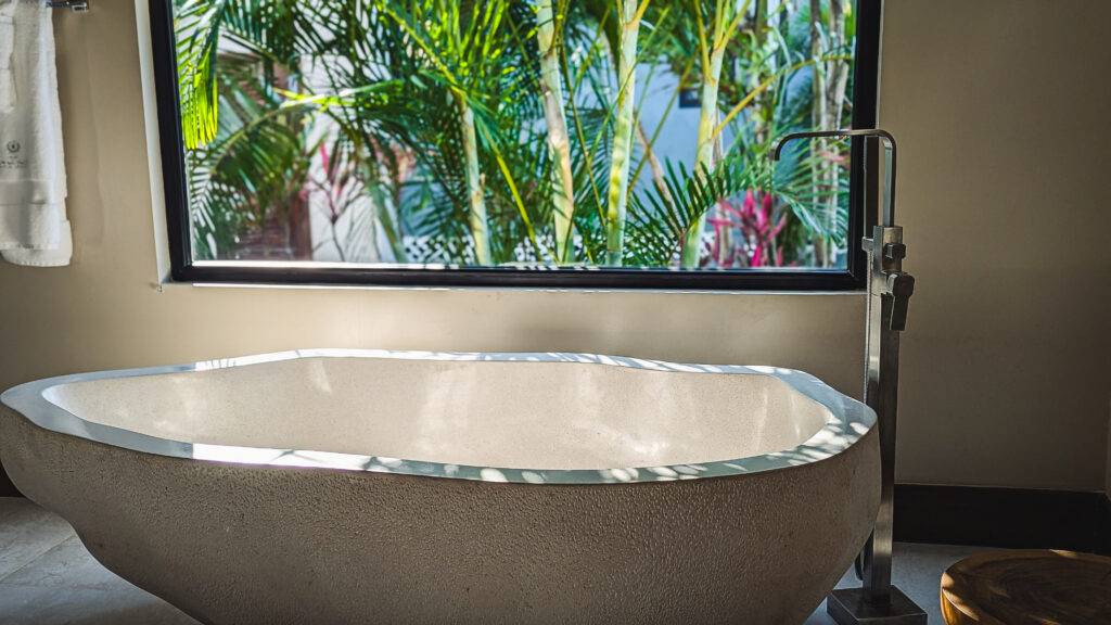 stone bathtub at rest and reset retreat for health professionals 1